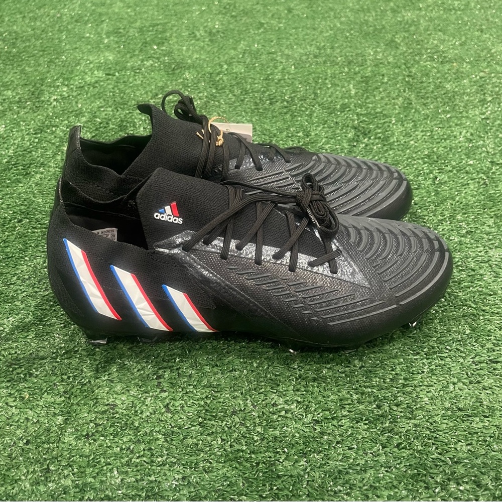 $250 Adidas Predator Edge.1 Low Firm GV7391 Men Core Black Ground Cleats Sz 7.5